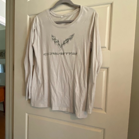 Two Corvette Long Sleeve t shirts M-L 1 red 1 gray - Picture 1 of 5